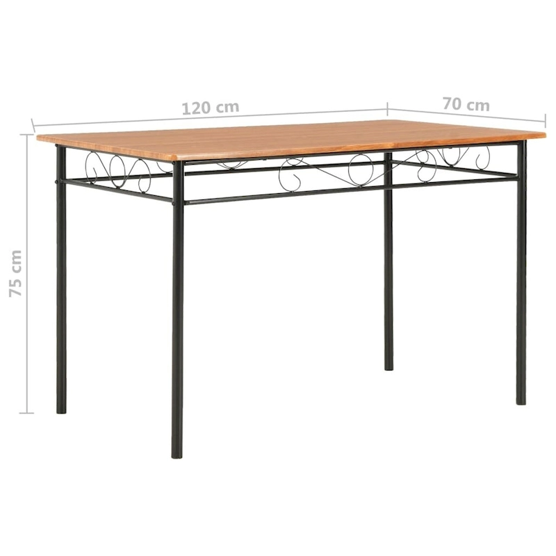 vidaXL Dining Table Brown 47.2