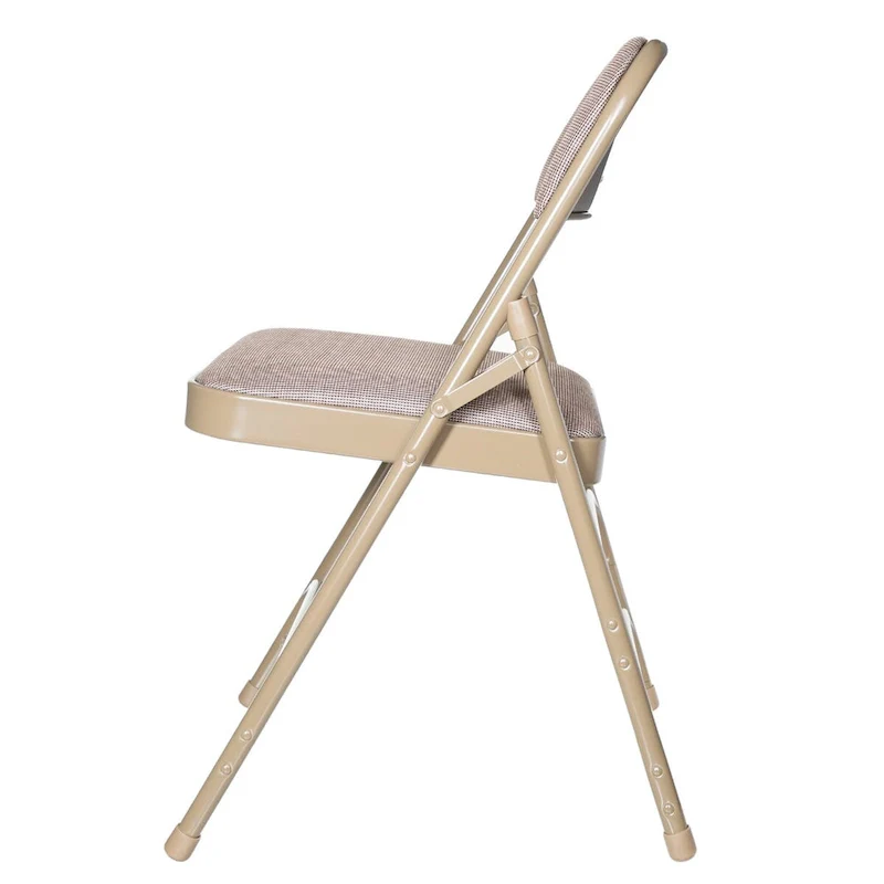 Hampden Furnishings Bernadine Collection Fabric Triple Brace Folding Chair, Pack of 4