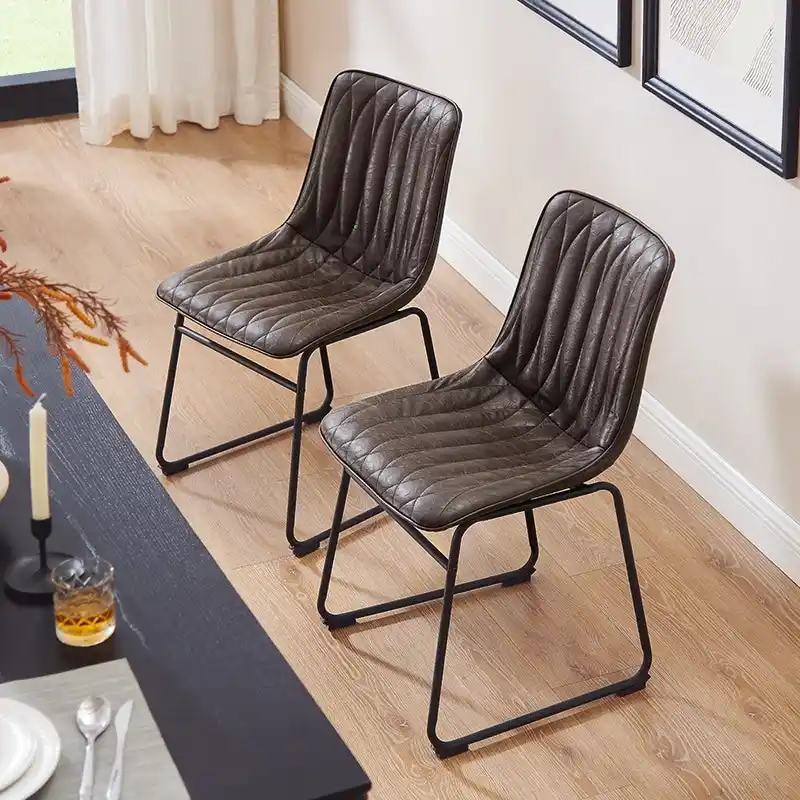Art Leon Faux Leather Dining Chair (Set of 2)
