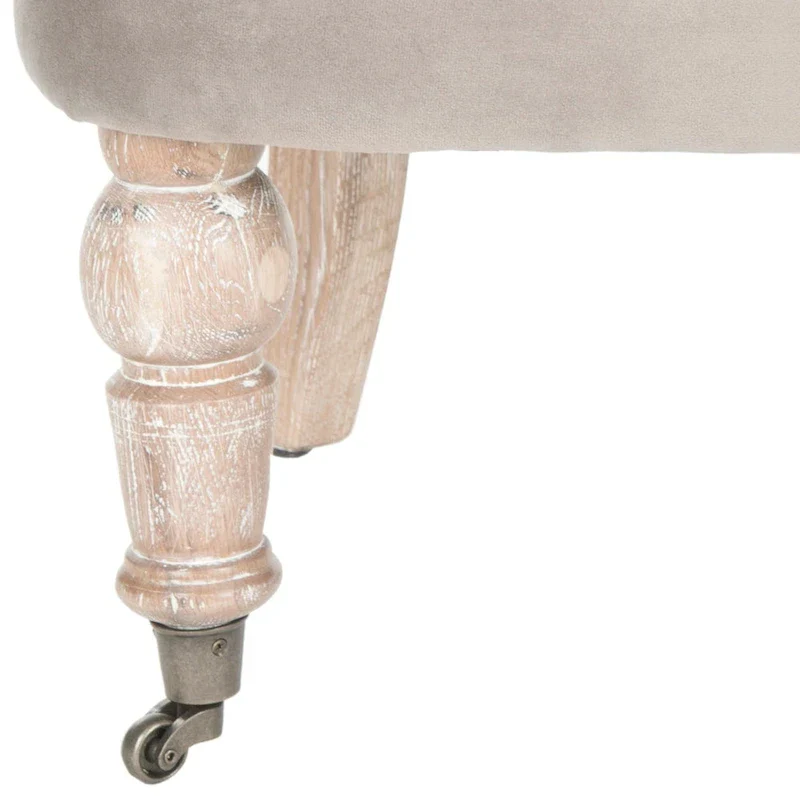 SAFAVIEH Shanell Natural Cream Tufted Chair - 26.4 x 24.2 x 27