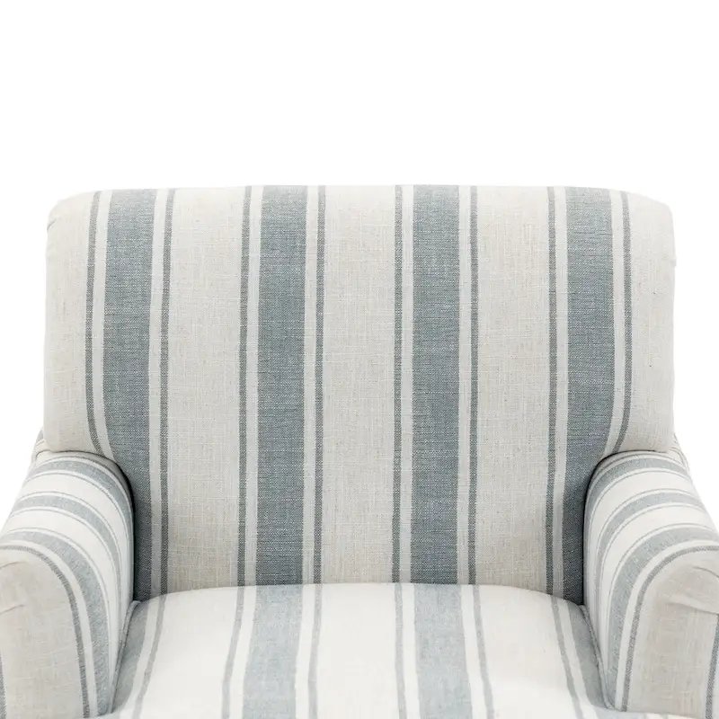 Modern Striped Accent Chairs with Arms