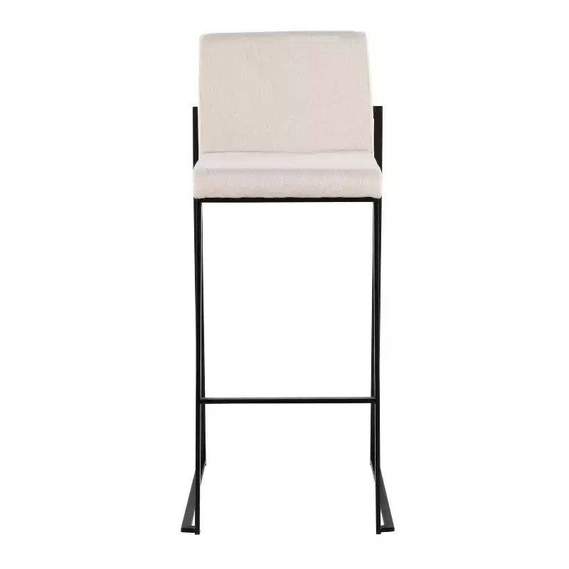 LumiSource Set of 3 Fuji High Back Barstools Fabric