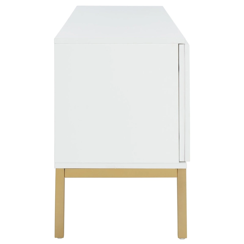 SAFAVIEH Cristen 1 Shelf Rattan Media Stand - 54 W x 15 D x 22 H - 54Wx15Dx22H