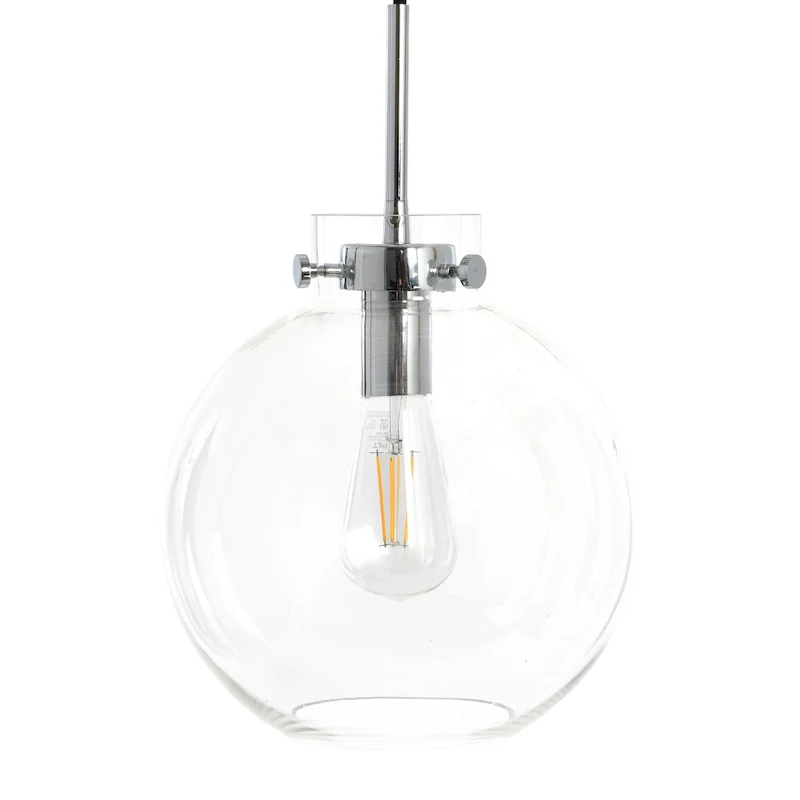 Robert Stevenson Lighting Marson - Clear Glass and Metal Ceiling Light
