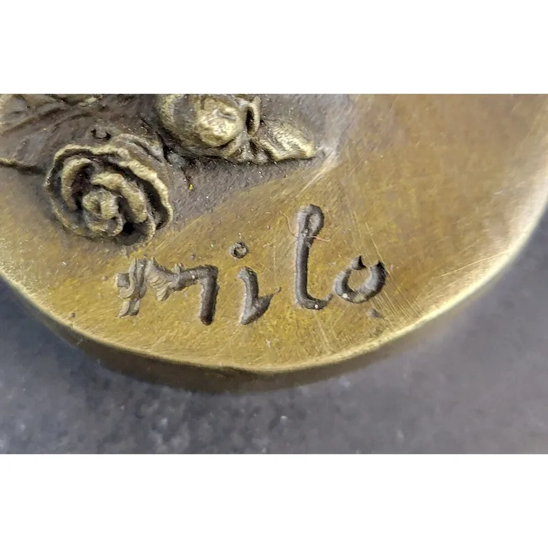 Graceful Ballerina Ballet Dancer Bronze Sculpture Statue Figure On Marble Base