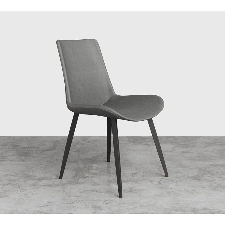 Stateside Suede Leather Covered Dining Chair (Set of 2) - N/A