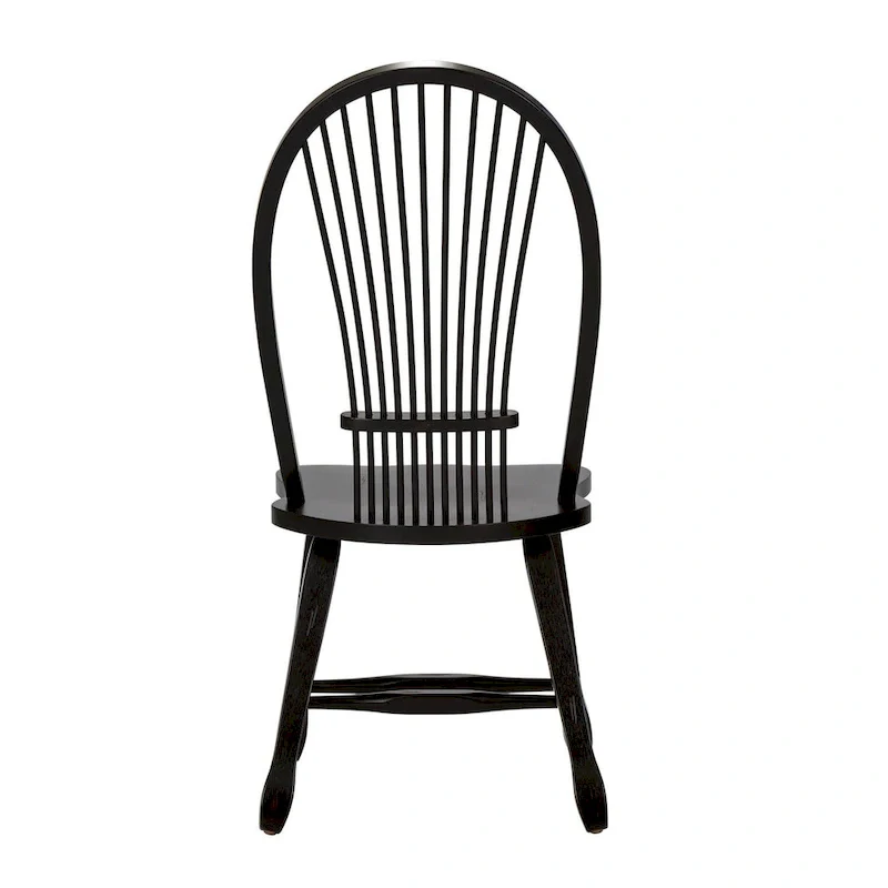 Treasures Rustic Black Sheaf Back Dining Chair (Set of 2)