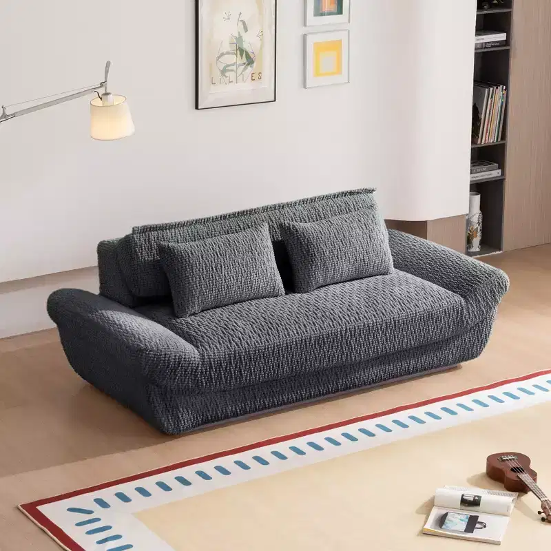 EHMKNP 2-Seater Sailboat Elliptical Sofa  High-Density Compressed Foam Luxury Living Room Couch