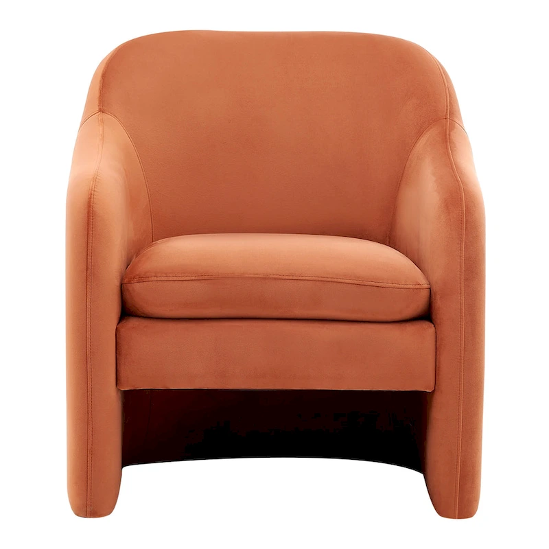 Zella Velvet Fabric Accent Arm Chair