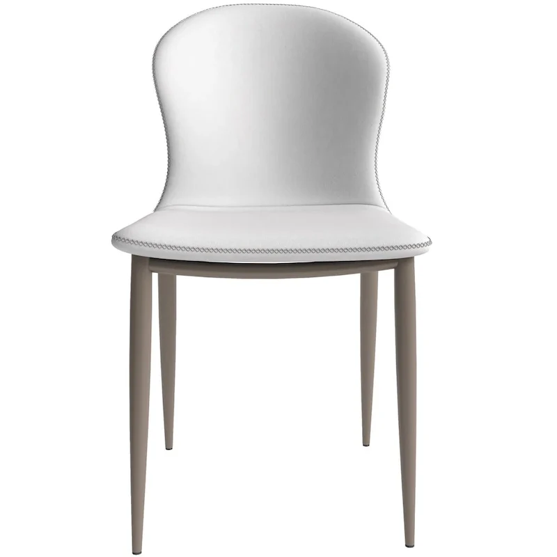 Modern Upholstered Fabric Dining Chair with Metal Legs, Mosaic Style Kitchen Side Chair