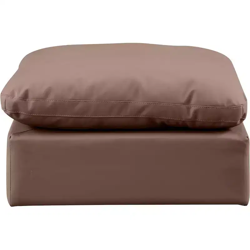 Meridian Furniture,Indulge Vegan Leather Ottoman