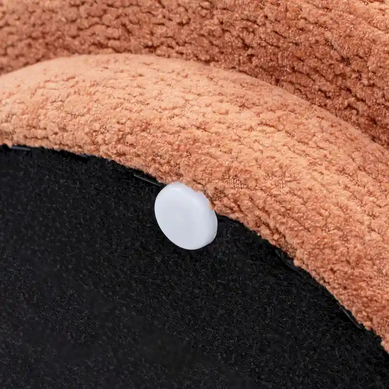 Fuji 15   Faux Sherpa Mushroom Footstool Ottoman