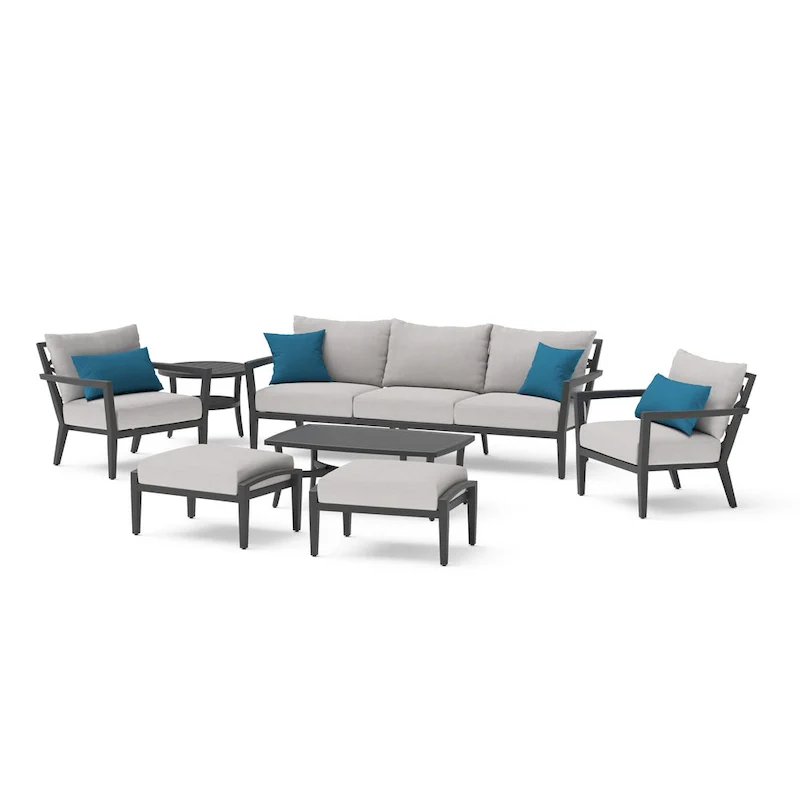 Venetia 7 Piece Sunbrella Outdoor Patio Seating Set