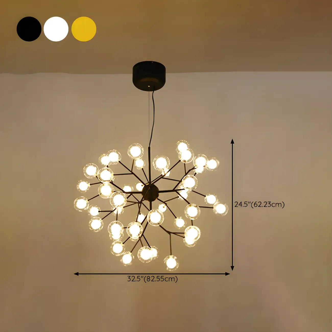 Adjustable Modern Globe Glass Sputnik Chandelier