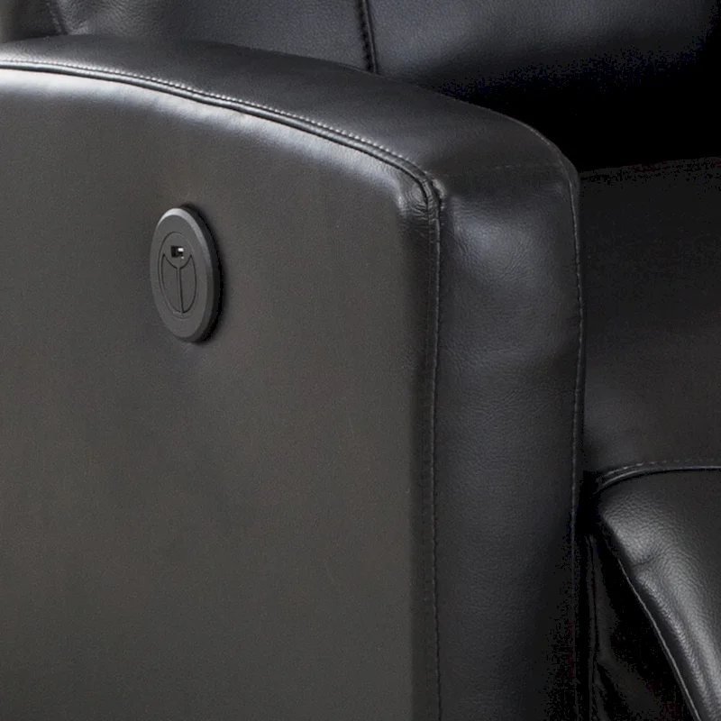 AC Pacific Modern Faux Leather Small Powered Reading Recliner