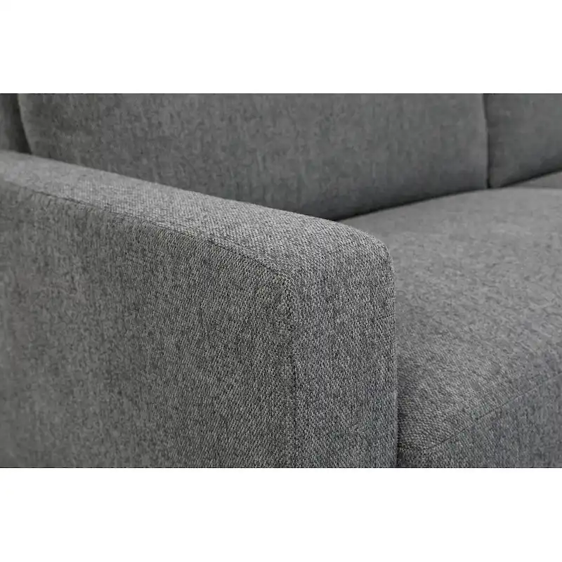 Miles Mid Century Modern Couch 3 Seater Sofa with Reversible Back Pillows Large