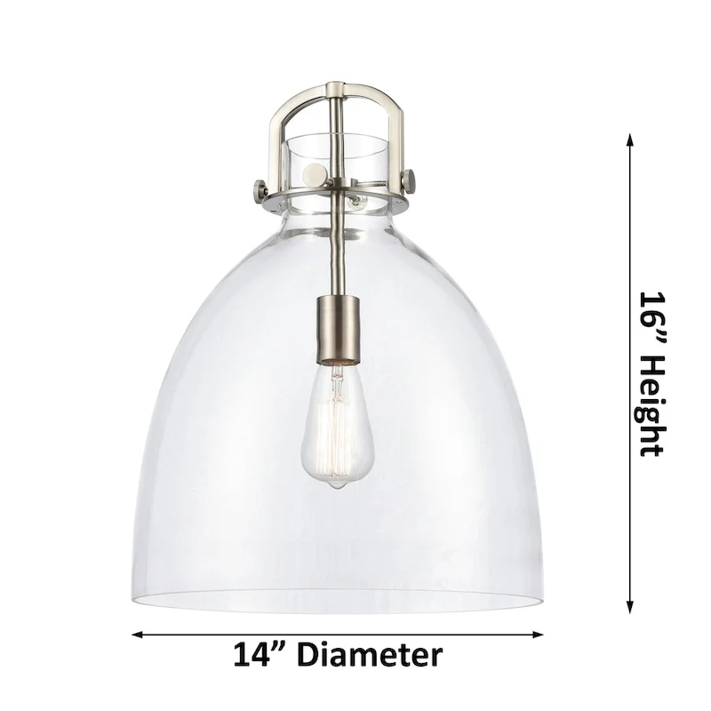 Innovations Lighting Newton Bell - 1 Light 14  Stem Hung Pendant