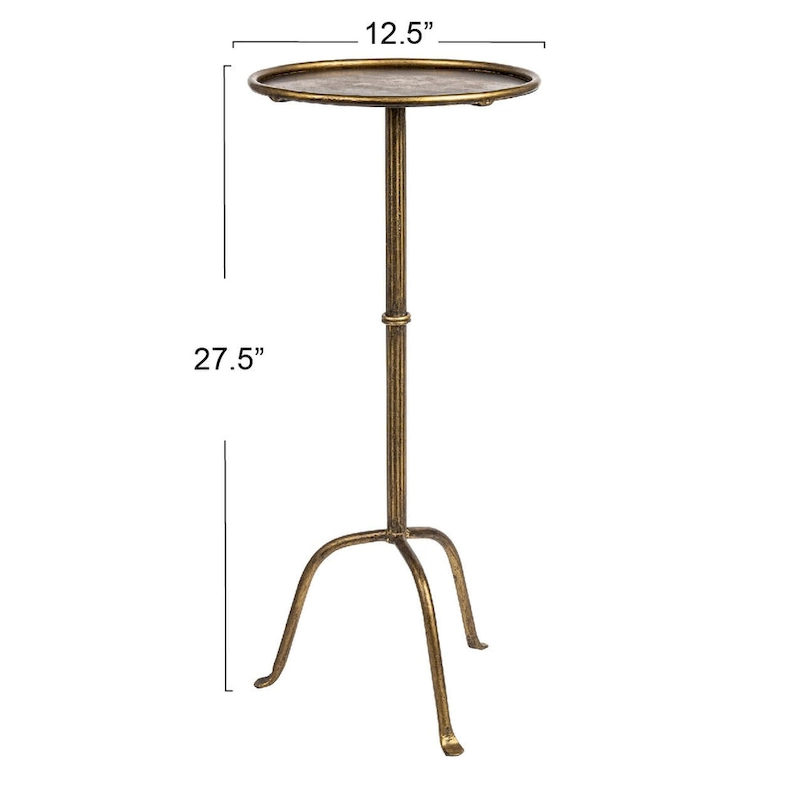 Round Metal Drink Table