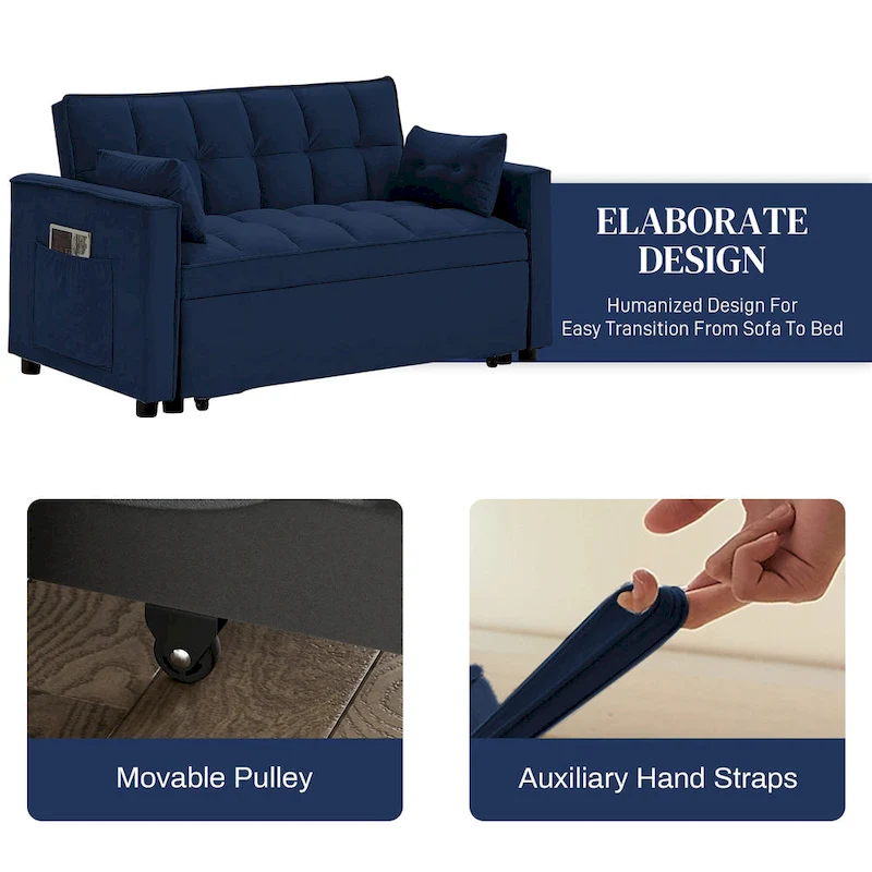 Ouyessir 3 in 1 Multi-Functional Convertible Sleeper Sofa Bed