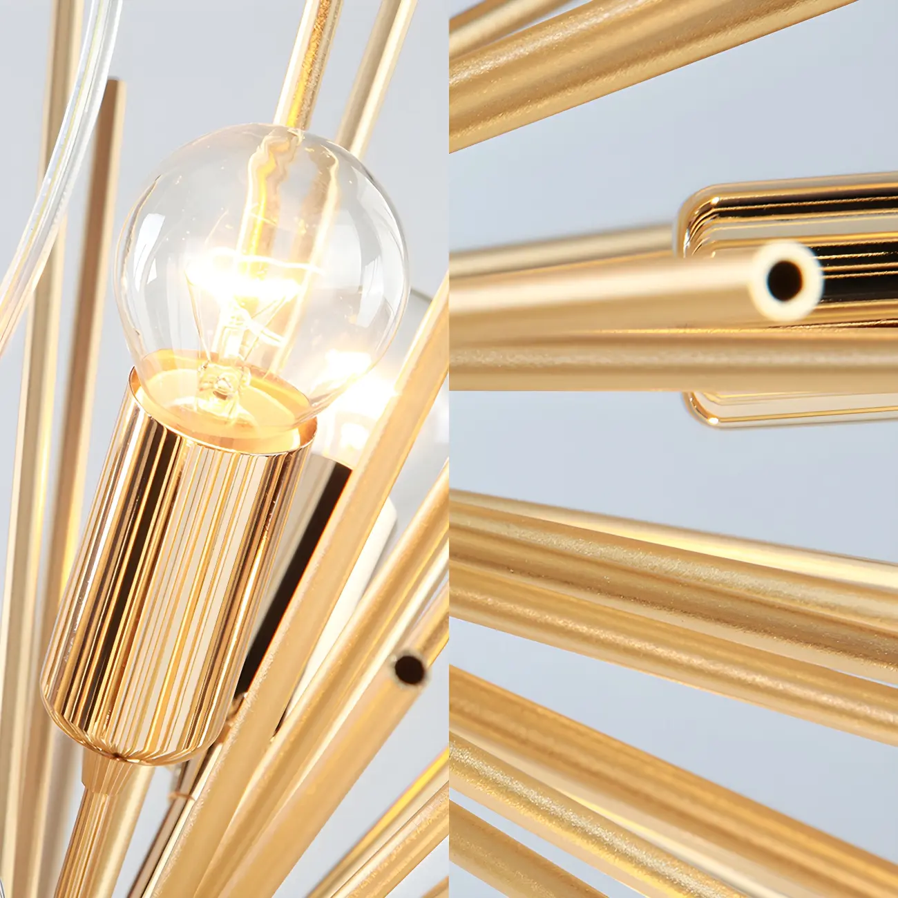 Modern Gold Starburst Sputnik Chandelier