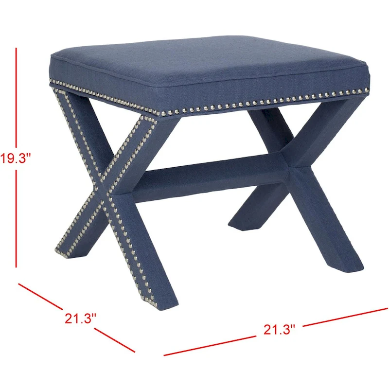 SAFAVIEH Shavonne X-Bench Ottoman