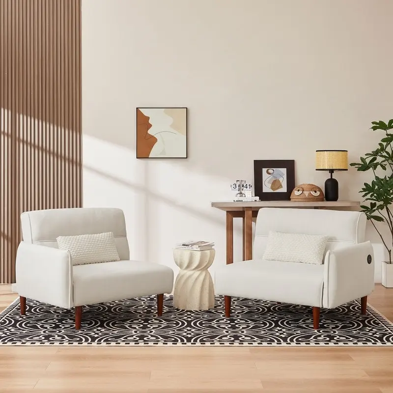 GEITIN Convertible Futon Sofa Bed with 2 Pillows