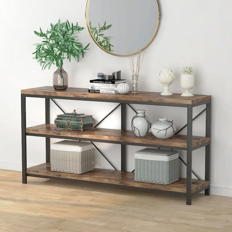 Sofa Console Table, 3 Tiers TV Console Stand, Entryway Table