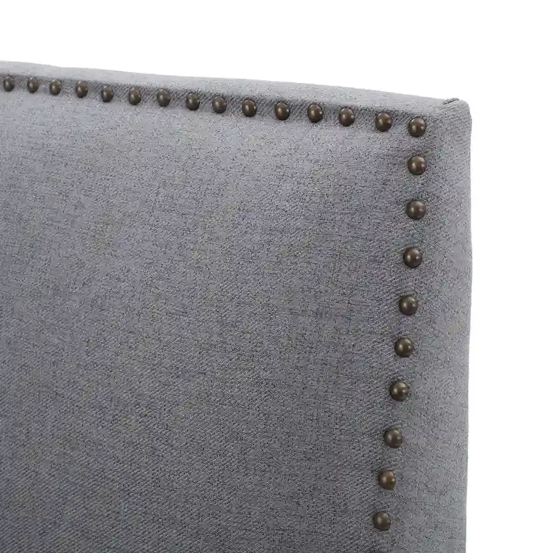 Studded Fabric Club Chair – Light Blue / Teal / Grey, Single Seat