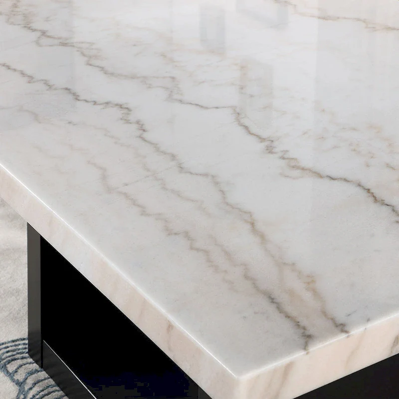 White 70-inch Marble Dining Table