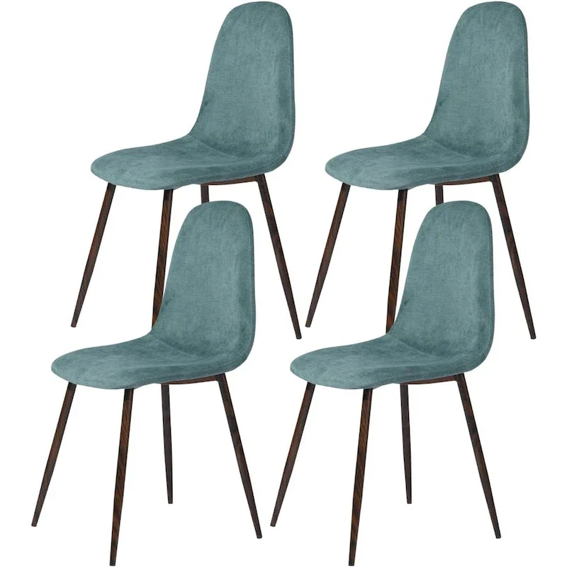 HomyLin Dining Chair Set of 4 Upholstered Fabric Low Back Armless