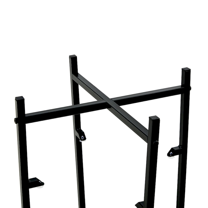 2-layer Round Tempered Glass End Table/Coffee Table with Iron Frame