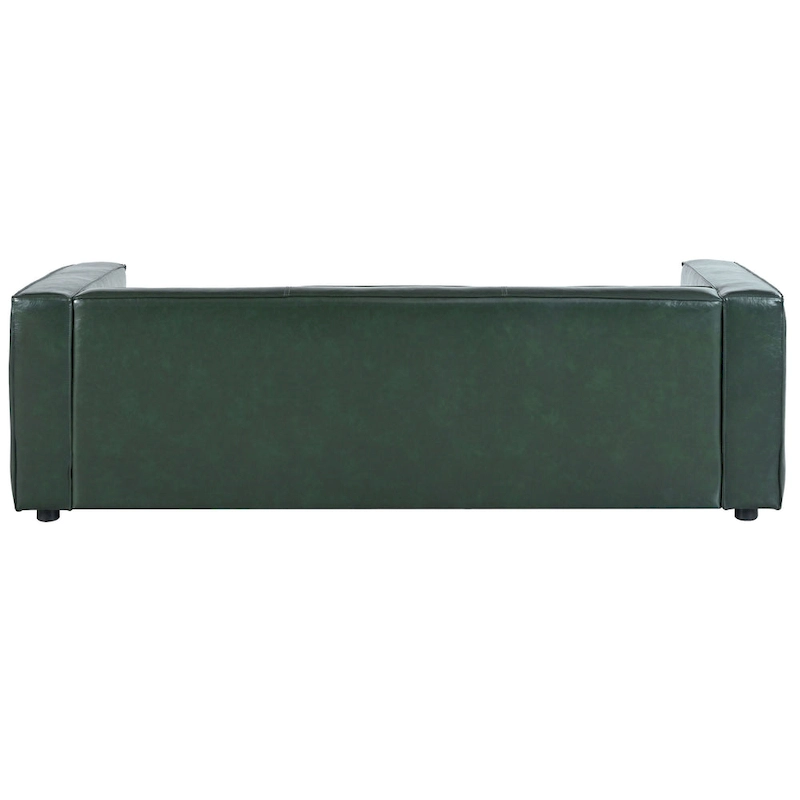 Goyette Faux Leather 3 Seater Sofa by Christopher Knight Home