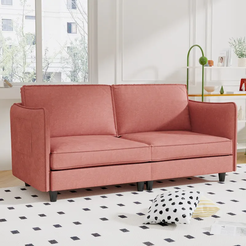 Hadley 74.27 Loveseat Sofa with Mid-Century Modern Design