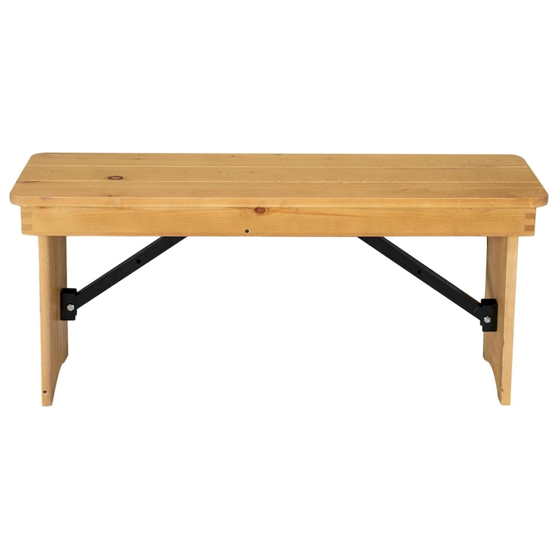 40 x 12 Antique Rustic Solid Pine Folding Farm Bench