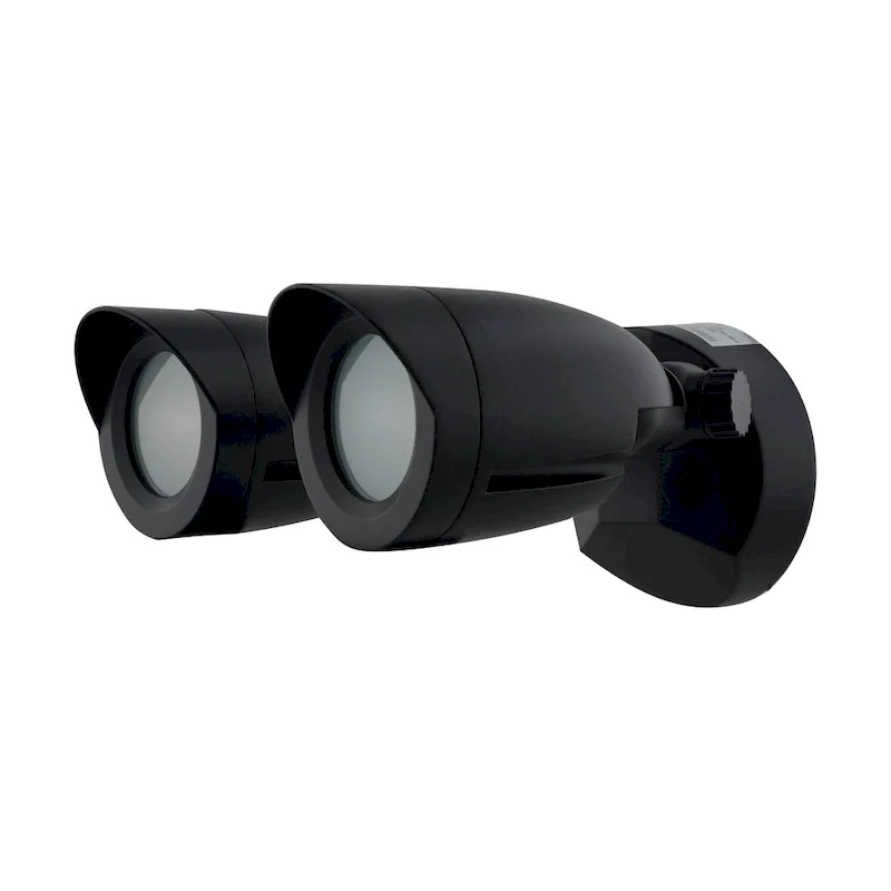 LED Security Light Dual Head Black Finish 3000K