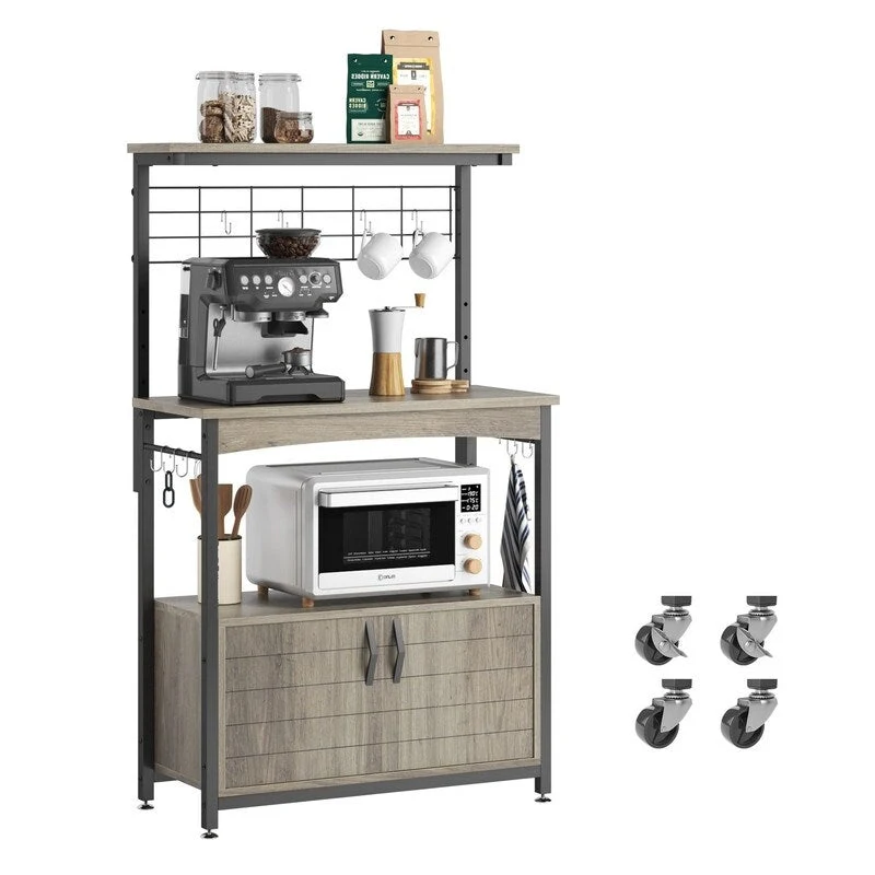 Industrial Rolling Coffee Bar Shelf - 14.57