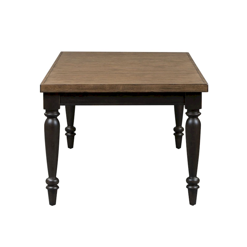 Harvest Home Chalkboard Rectangular Leg Table - Black