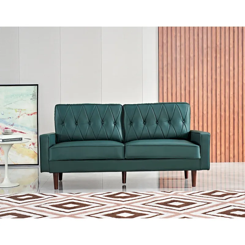 Acire 69.3 Faux Leather Cushion Back Sofa