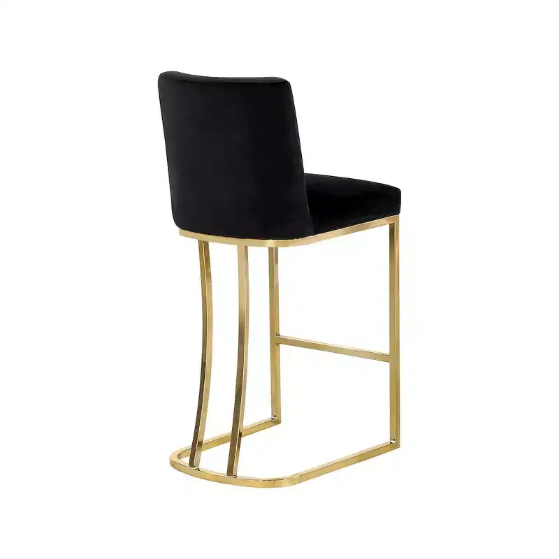 Meridian Furniture,Heidi Black Velvet Stool