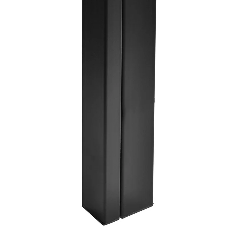 6-Seat Modern Glass Dining Table Black