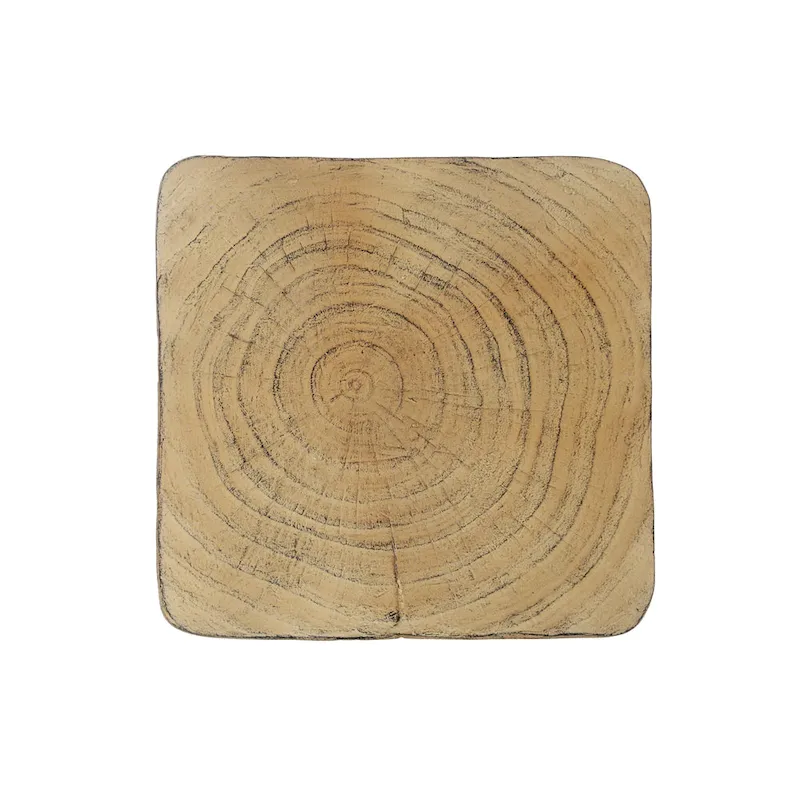 MGO Twist Shape Side Table, Wood-like Texture