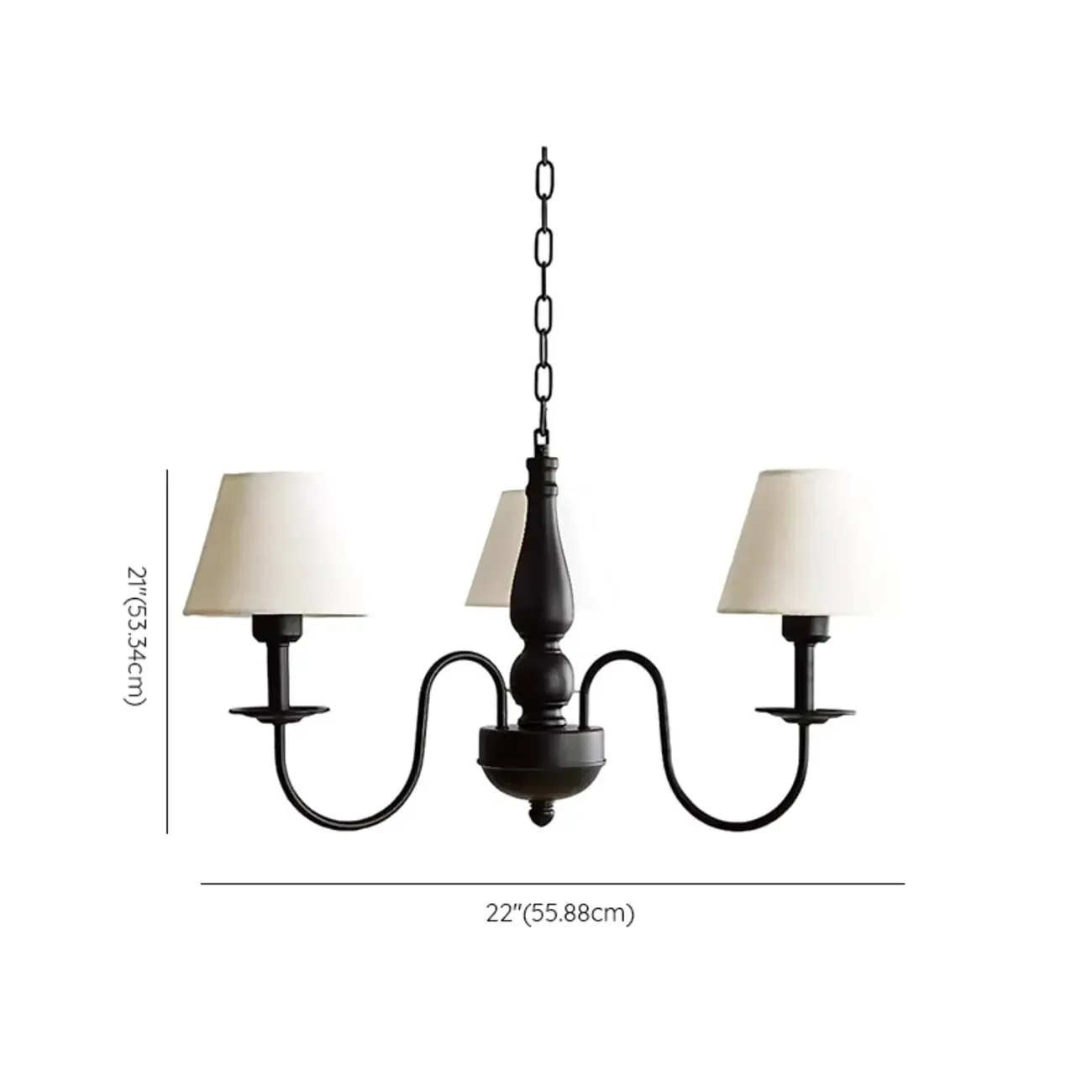 3-8 Lights Modern Classic Metal and Fabric Chandelier Light