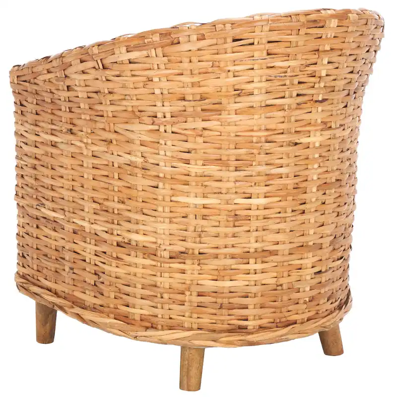 Rattan Barrel Chair with Cushion