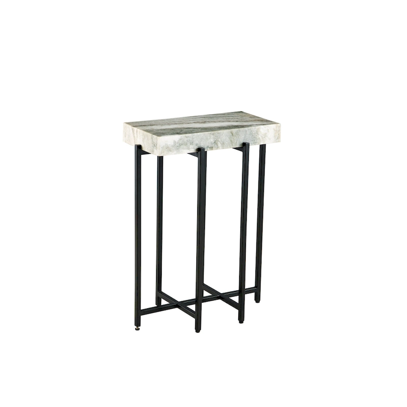 View Point Modern 24 Tall Genuine Marble Top Accent End Table