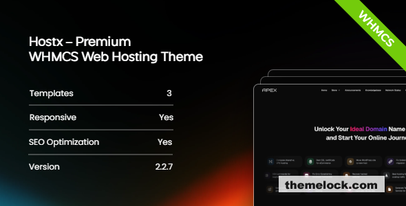 HostX v2.3.5 - Premium WHMCS Theme