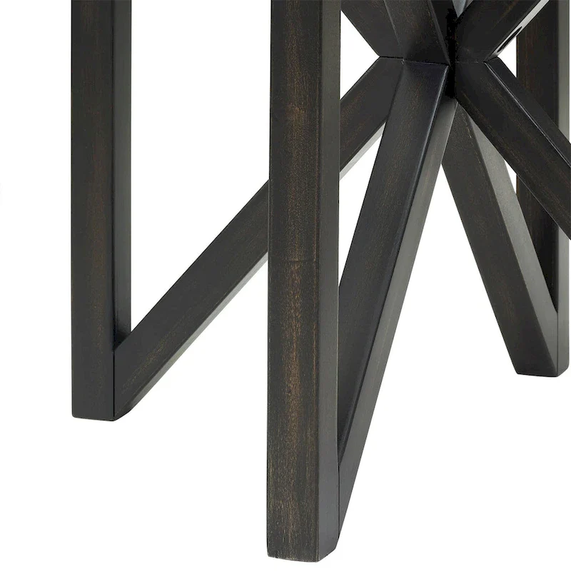 Sleek Glass Coffee Table with Solid Wood Base