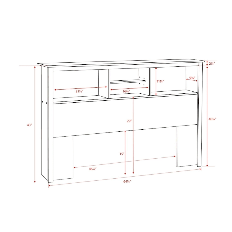 Monterey Full/Queen Bookcase Headboard