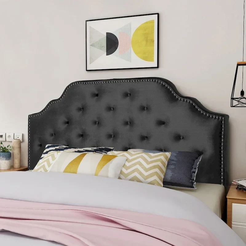 Silas Glam Velvet Full/Queen Headboard by