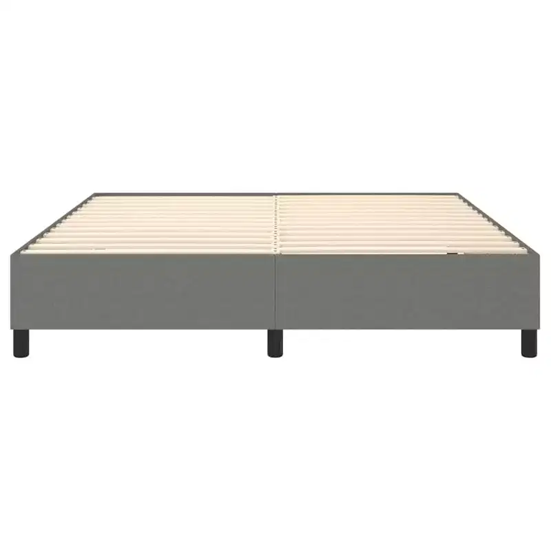 Bed Frame Dark Gray Fabric (100% polyester), Plywood, Engineered wood