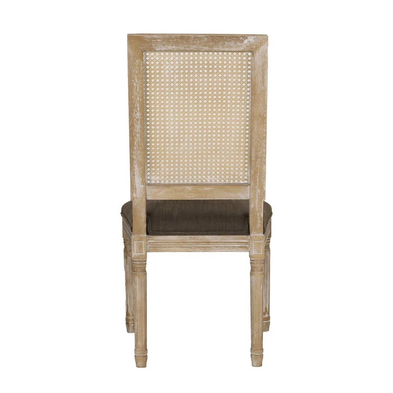 Regina Wood and Cane Upholstered Dining Chair (Set of 4) by Christopher Knight Home
